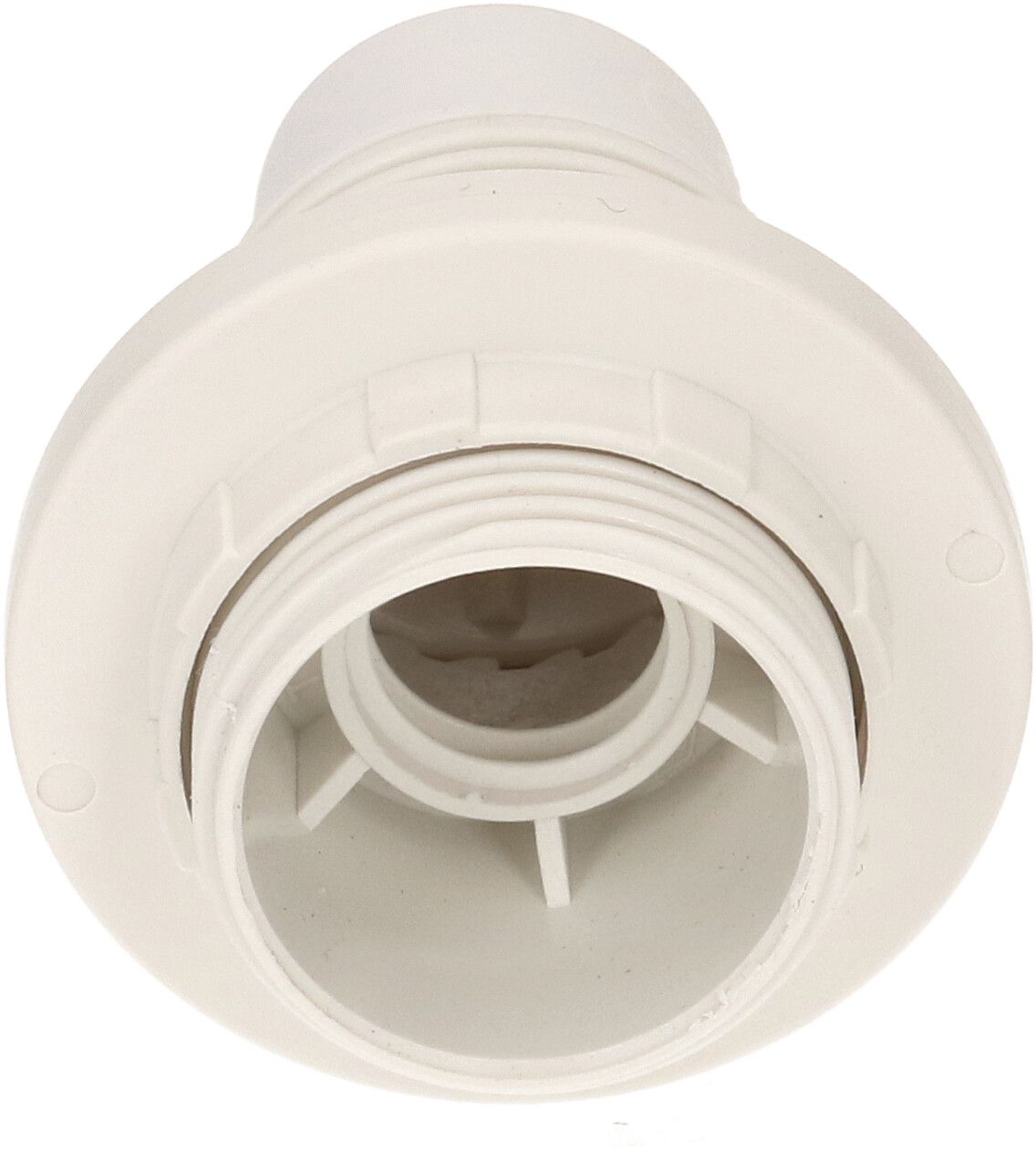 douille E14 à vis avec 2 anneaux M10x1 blanc