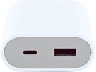 USB-adaptateur de charge rallonge 2.5m USB-A/C blanc