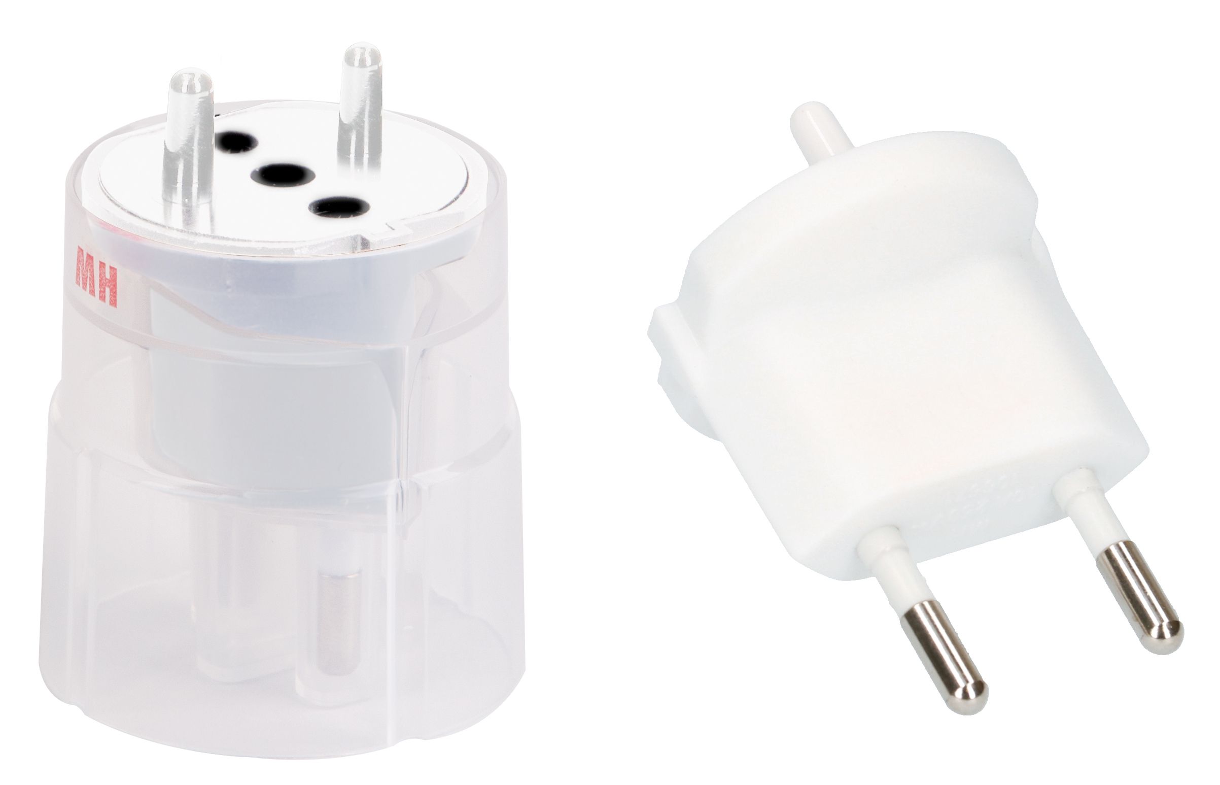 adaptateur fixe type 11 / fiche profilée CEE 7/17 blanc