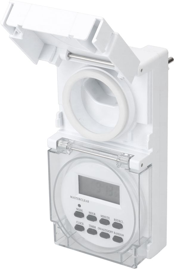 programmateur horaire numériques blanc IP55