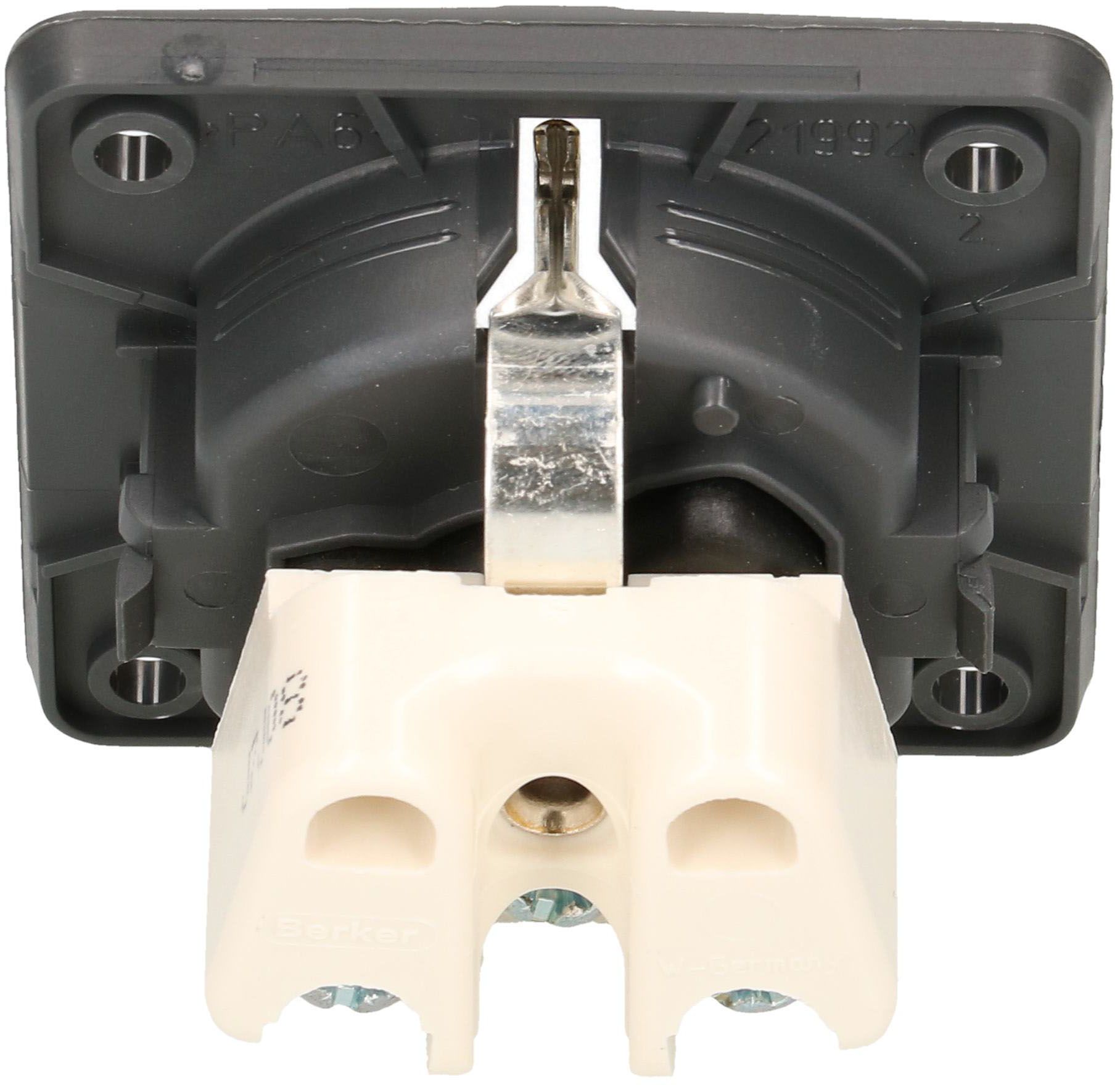 prise 1x Schuko appareil + plaque frontale BS Berker Integro ant.