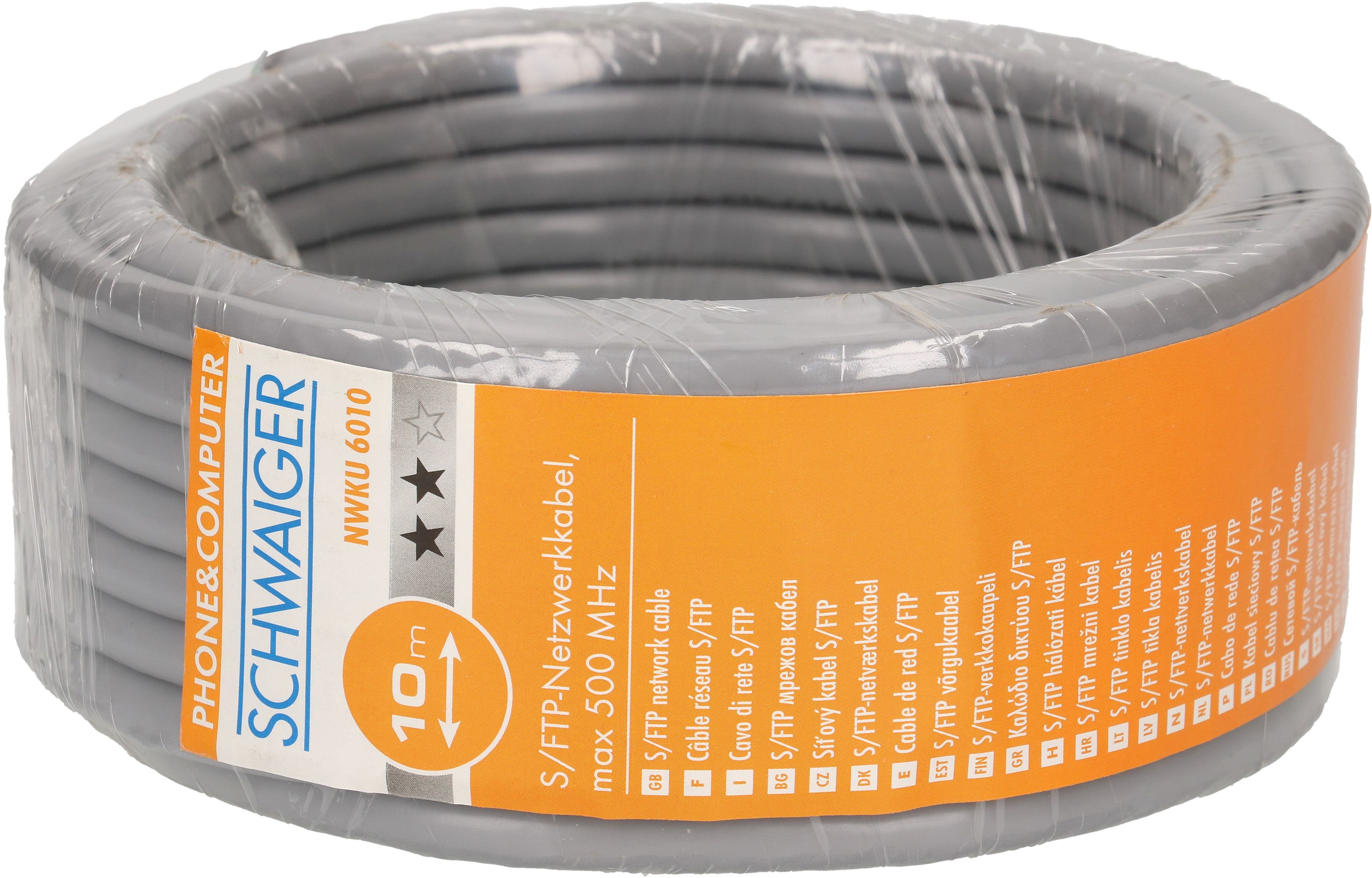 câble réseau Cat. 6A S/FTP 10m gris