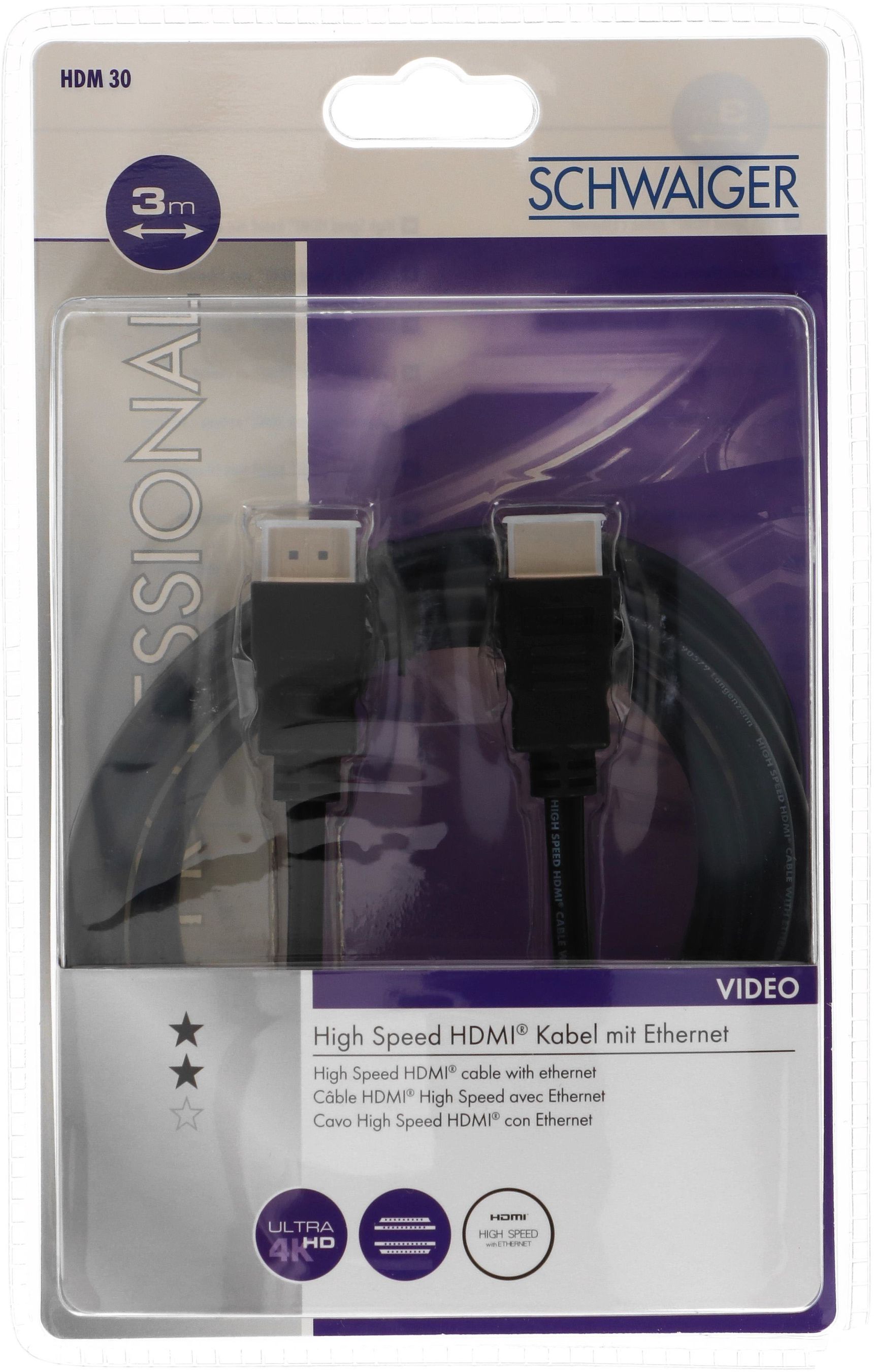 câble de raccordement HDMI 3m noir