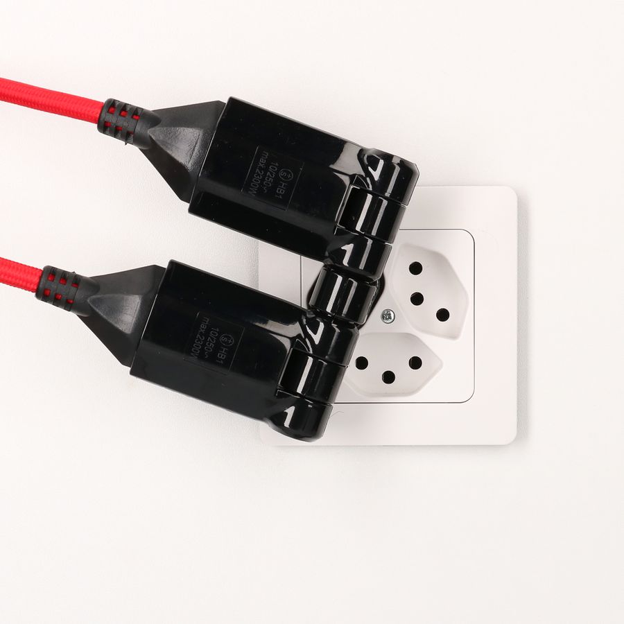multi adaptateur clip-clap 2x type 13 3 pôles noir BS
