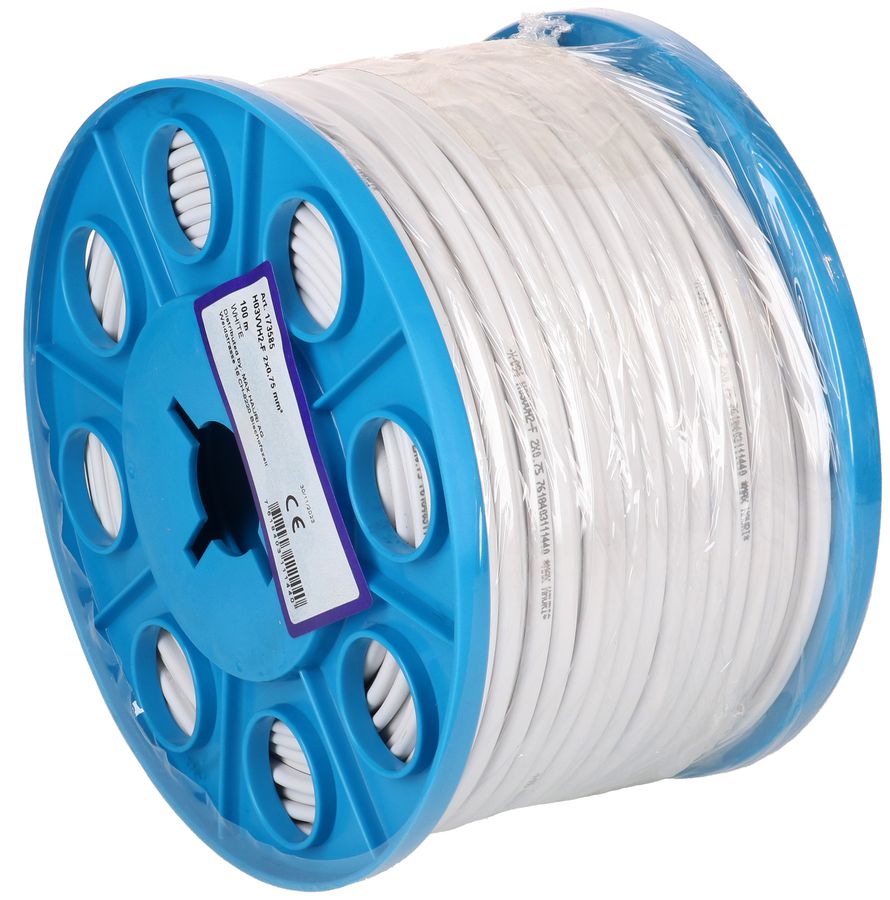 câble TDLF H03VVH2-F2X0.75 blanc