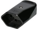 Prise TH type 13 3-pôles noir pour diamètre du câble 6.0-8.5mm