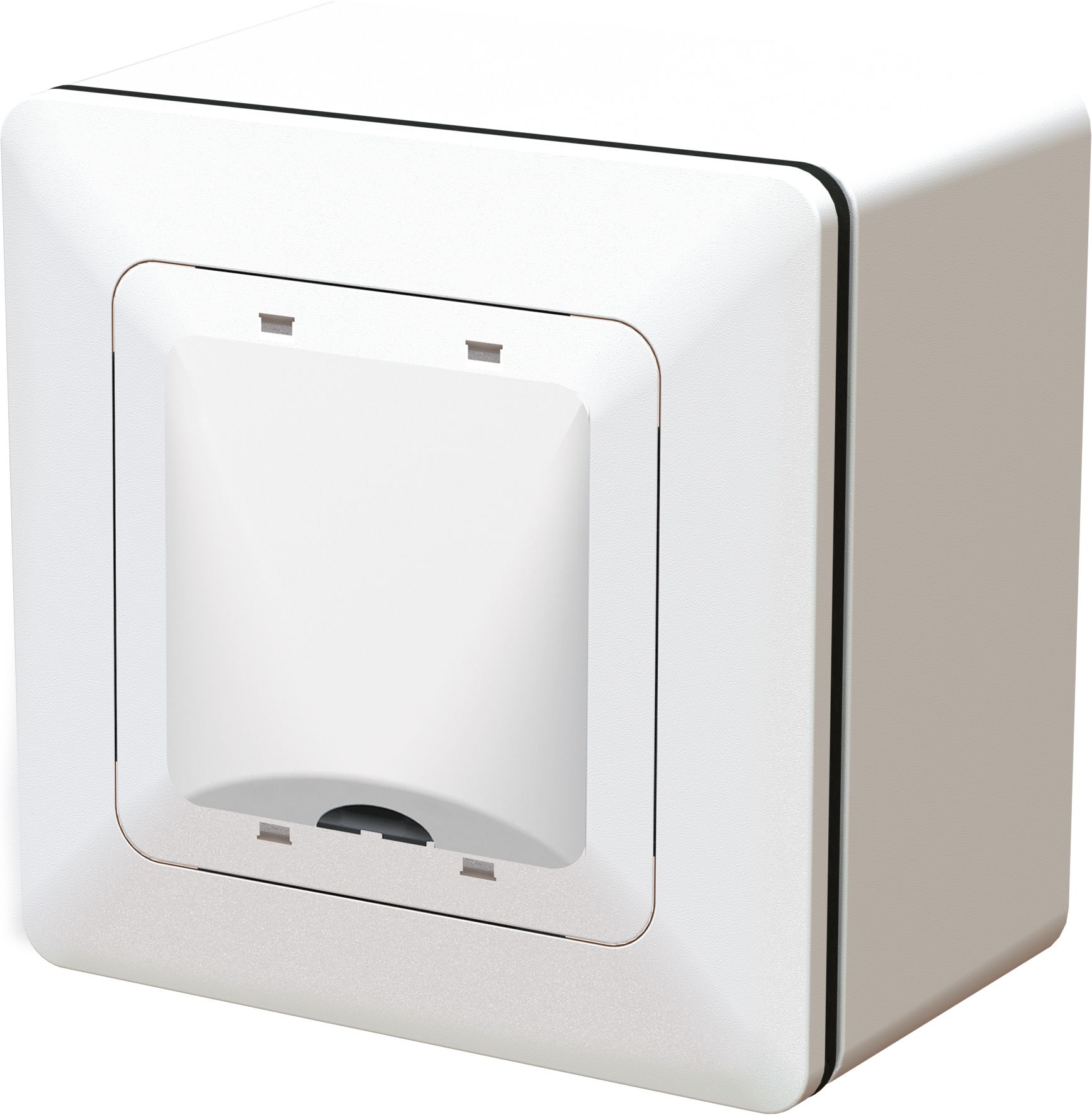 Anschlussdose mit Zugentlastung AP priamos weiss