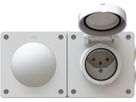 combinaison bouton NO/NF / type 13 ta.2x1 AP exo IP55 blanc