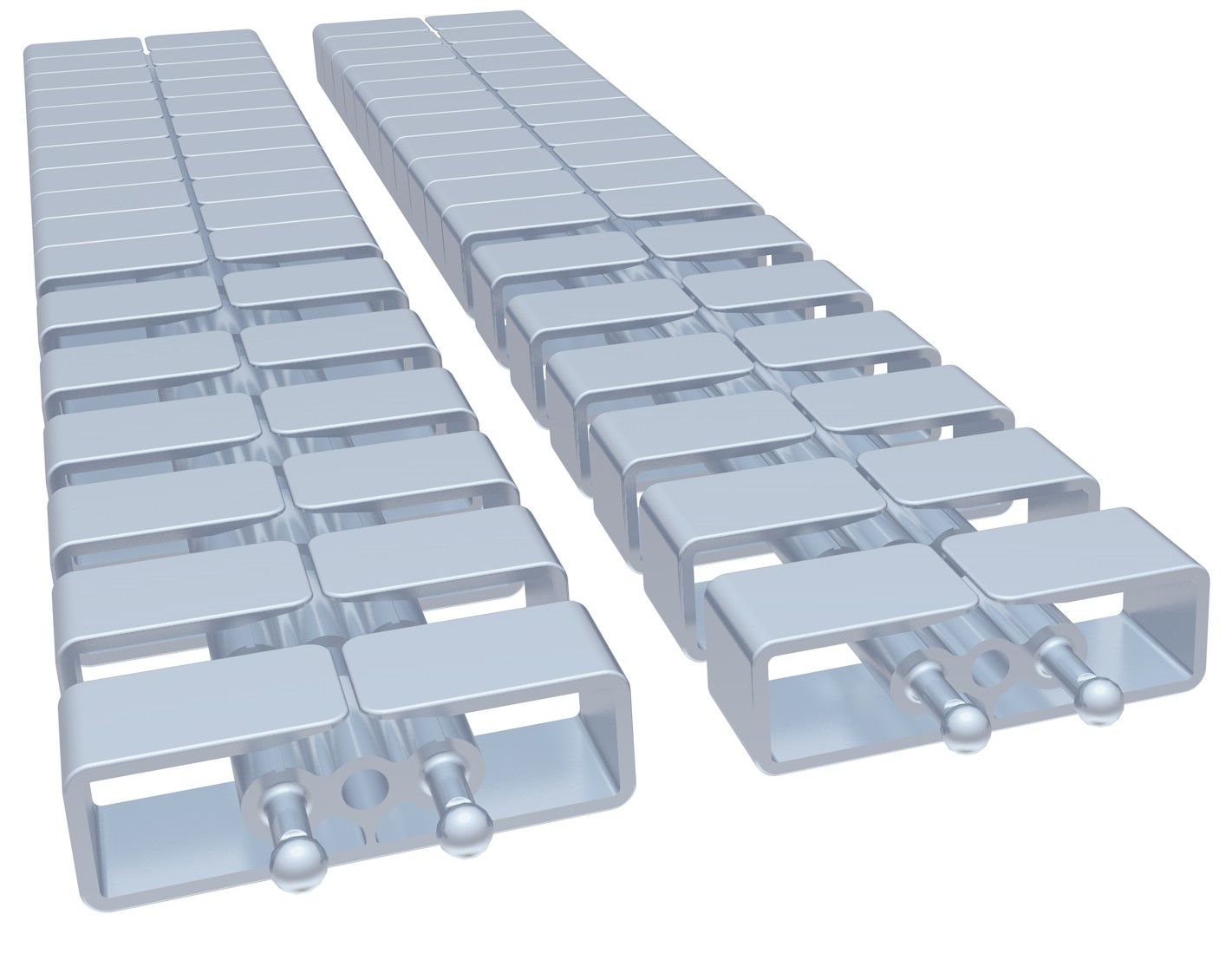 serpentine de câble Cube SL 1.00m argent RAL9006