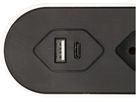 multipresa Design Line 5x tipo 13 USB A+C bi/ne interr. 2.2m pia.