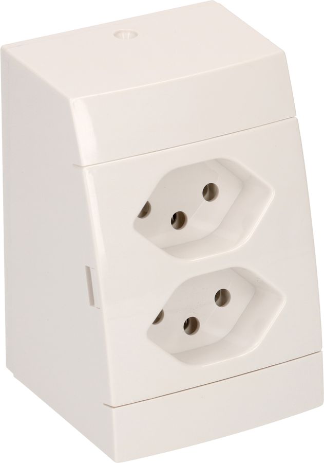 prise 2x type 13 AP Max Hauri blanc