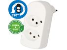 multi adaptateur ADAPT 2x type 13 blanc rotatif Green+Fair