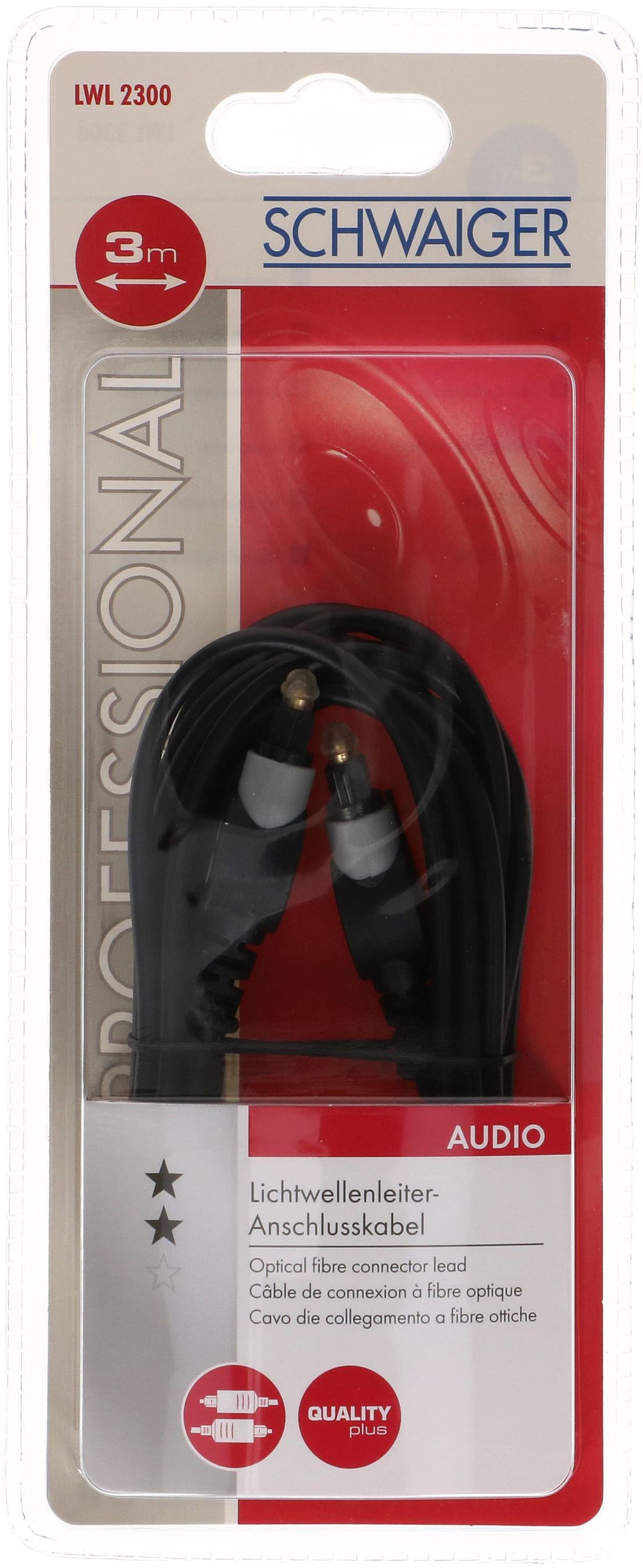 câble à fibre optique 3m noir