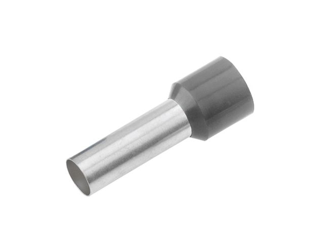 Cosse tubu. à sertir iso.4mm²/18mm gris DIN 46228 sans iso. L2 18