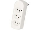 multi adaptateur ADAPT 3x type 13 blanc rotatif