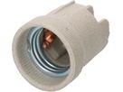 douille E27 porcelaine 5kV / trous de passage pour vis M4