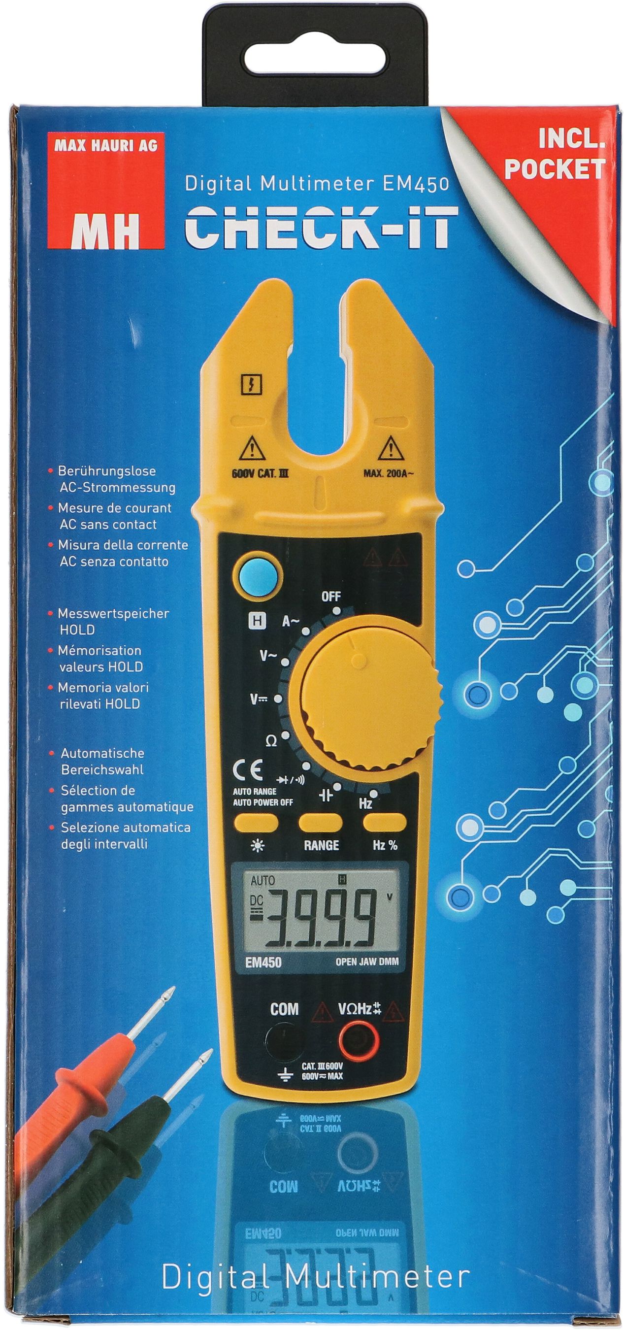 Digitales Multimeter Stromzange EM450