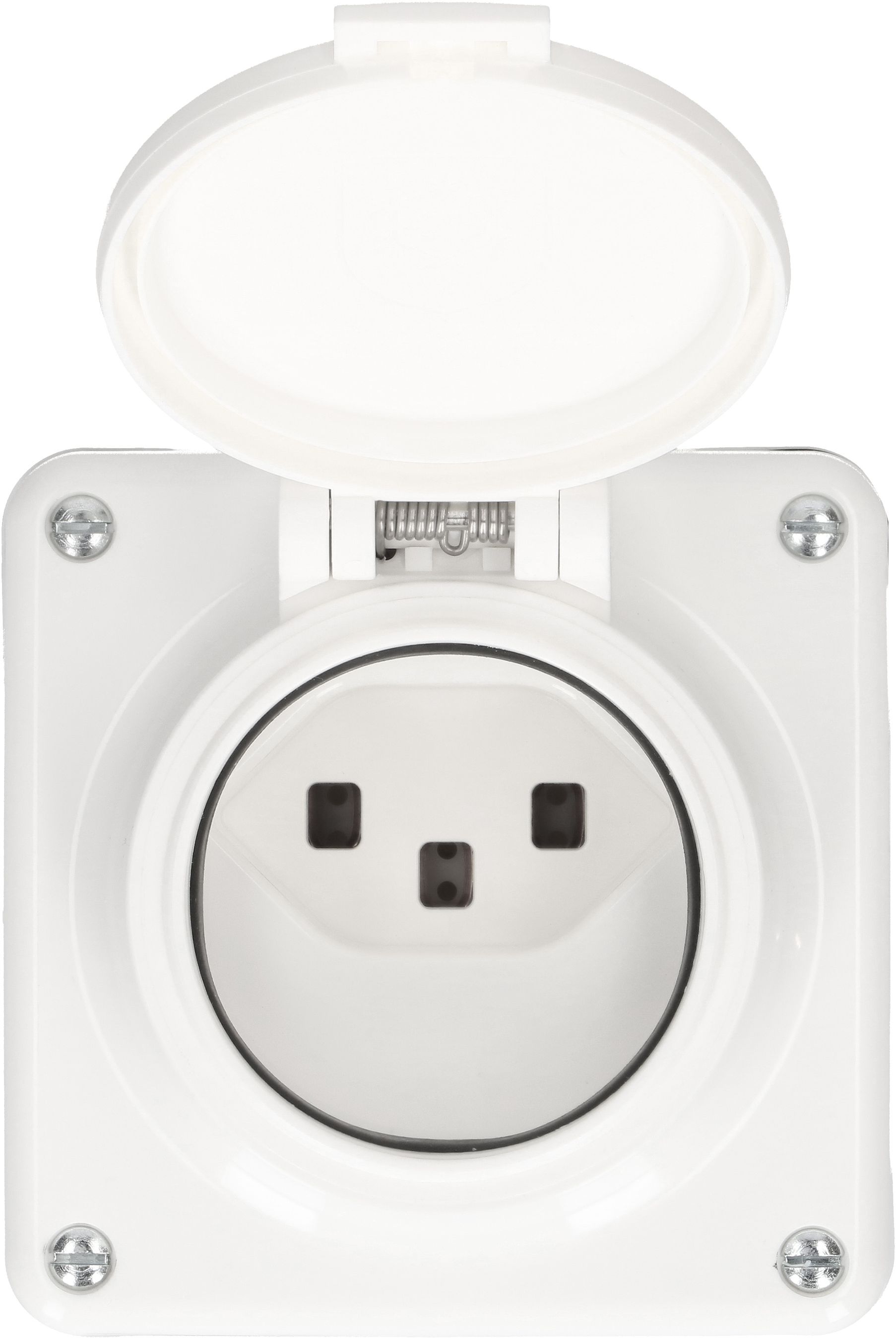 presa 1x tipo 23 dim.1x1 AP Mica Nass IP55 bianco