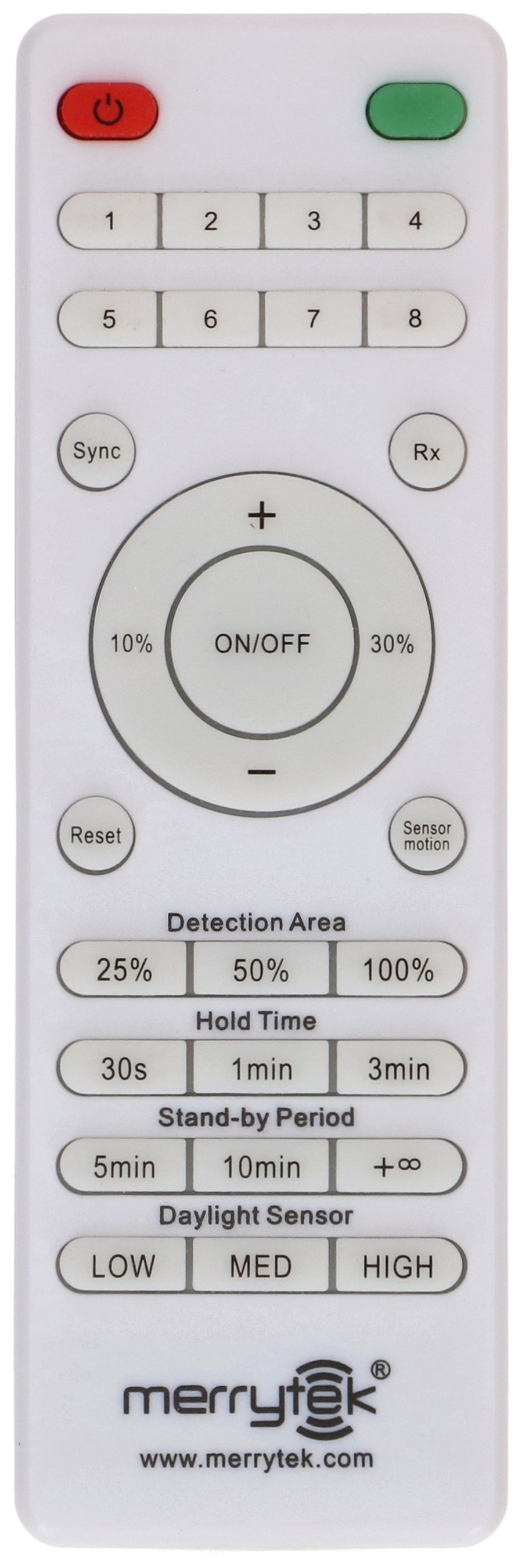IR-Fernbedienung zu Leuchten FLAT CCT mit HF-Sensor Master-Slave