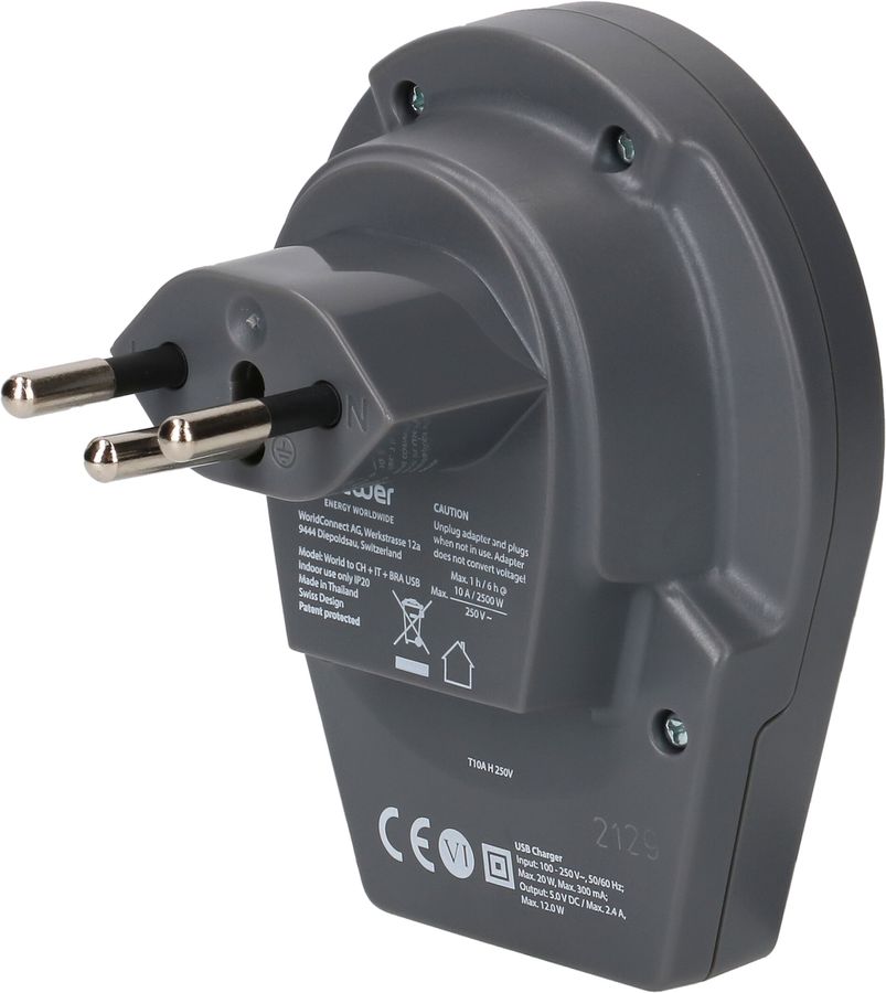 Q2 Power adaptateur mondial CH - USB