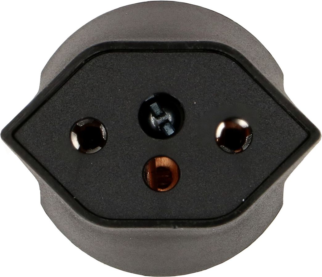 adaptateur fixe Schuko / type 13 CEE 7/7 noir