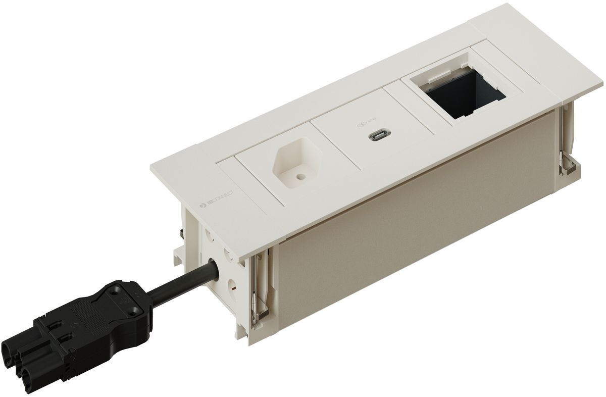 INTRO2.0 presa multipla bianco 1x tipo 13 1x USB-C 60W 1x vuoto