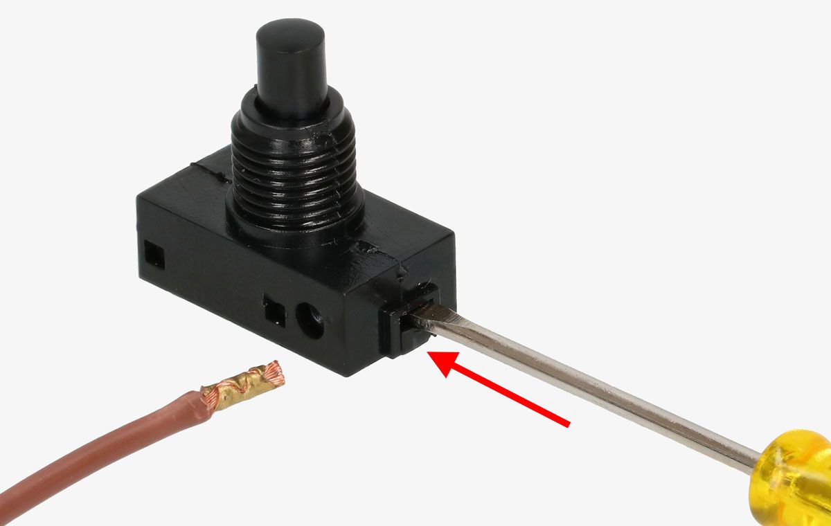 interrupteur à pied 1 pôles OFF 2(1)A noir