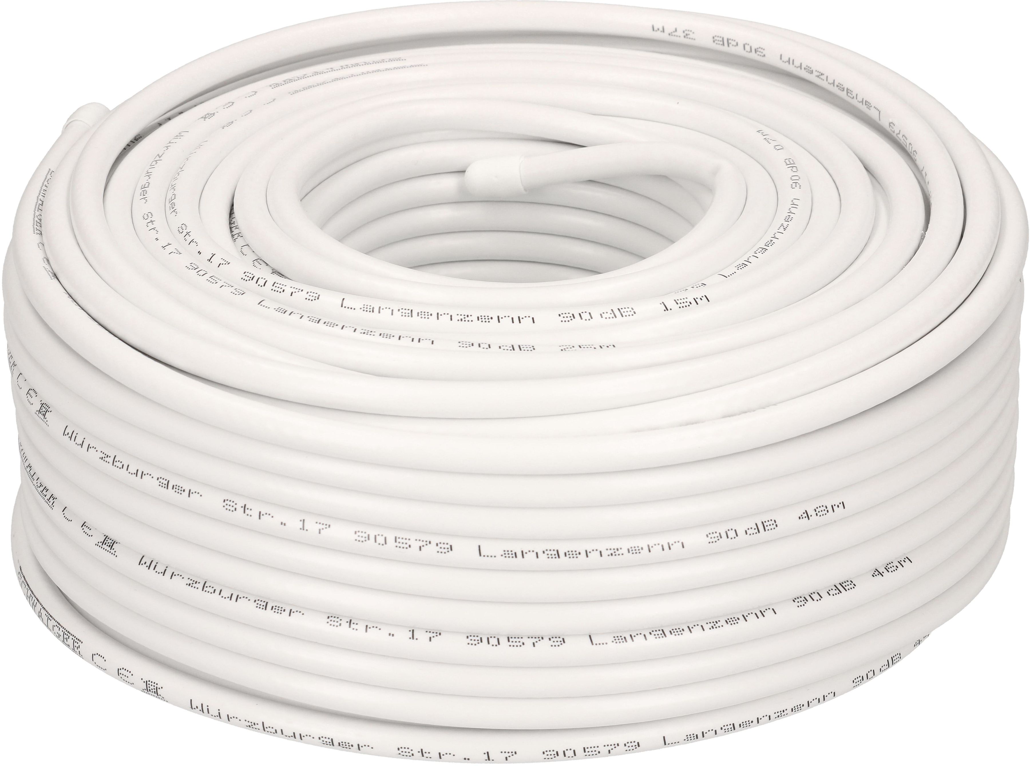 câble coaxial 90dB 20m blanc