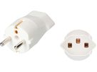 adaptateur de voyage Schuko / type 23 3 pôles blanc