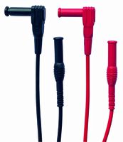 Kit de cordons de mesure fiche banane noir/rouge L = 1m