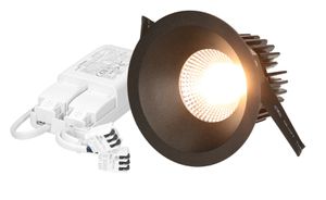 spot encastré à LED ATMO Ø80 DALI noir 3000K 960lm 38°