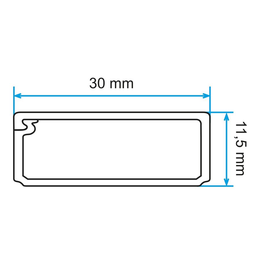 Goulotte 30x11.5mm blanc 2m
