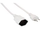 Rallonge TD H05VV-F3G1.0 5m blanc BS type 12 / type 13