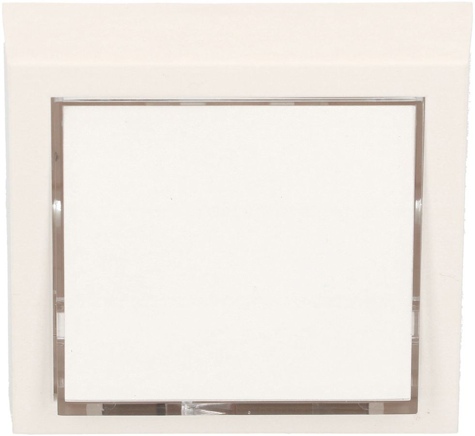 Bouton-poussoir carré blanc ivoire