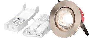 spot encastré à LED SOLVO Ø80 DALI nickel brossé 3000K 750lm 38°