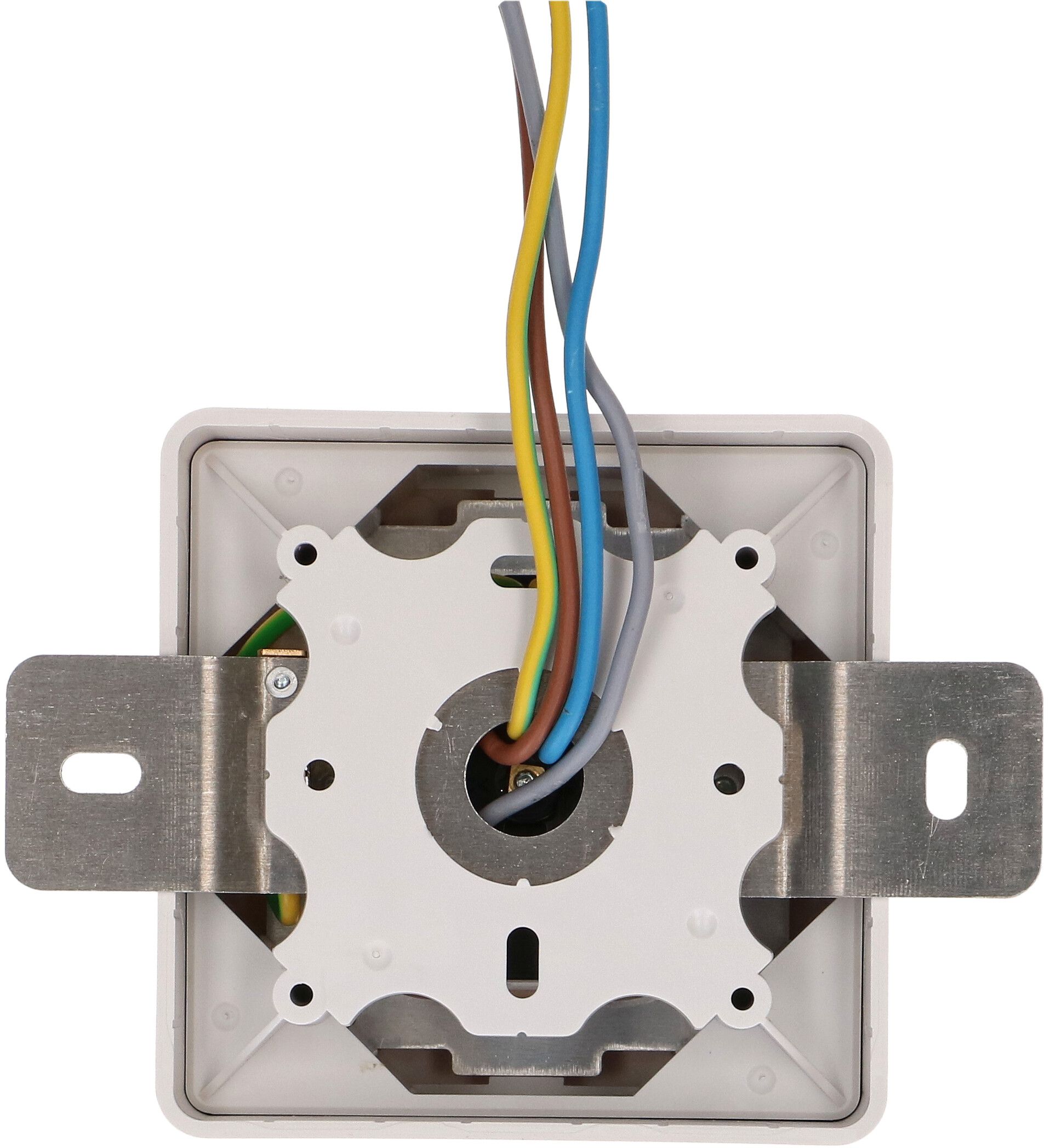 Steckdose 2x Typ 13 1S AP mit Montagebügel priamos weiss