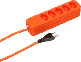 multiprise Swiss Line 5x type 13 orange aimant 5m