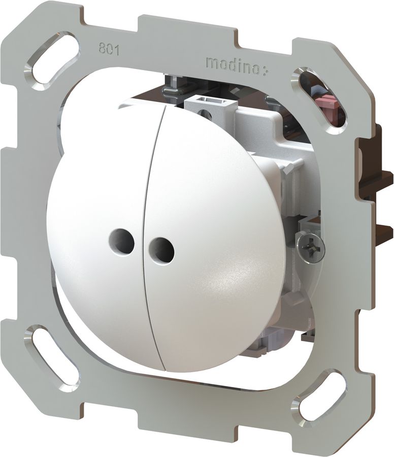 bouton-poussoir double NO/NF 2x illu. insert +pl.fr. exo IP55 bc