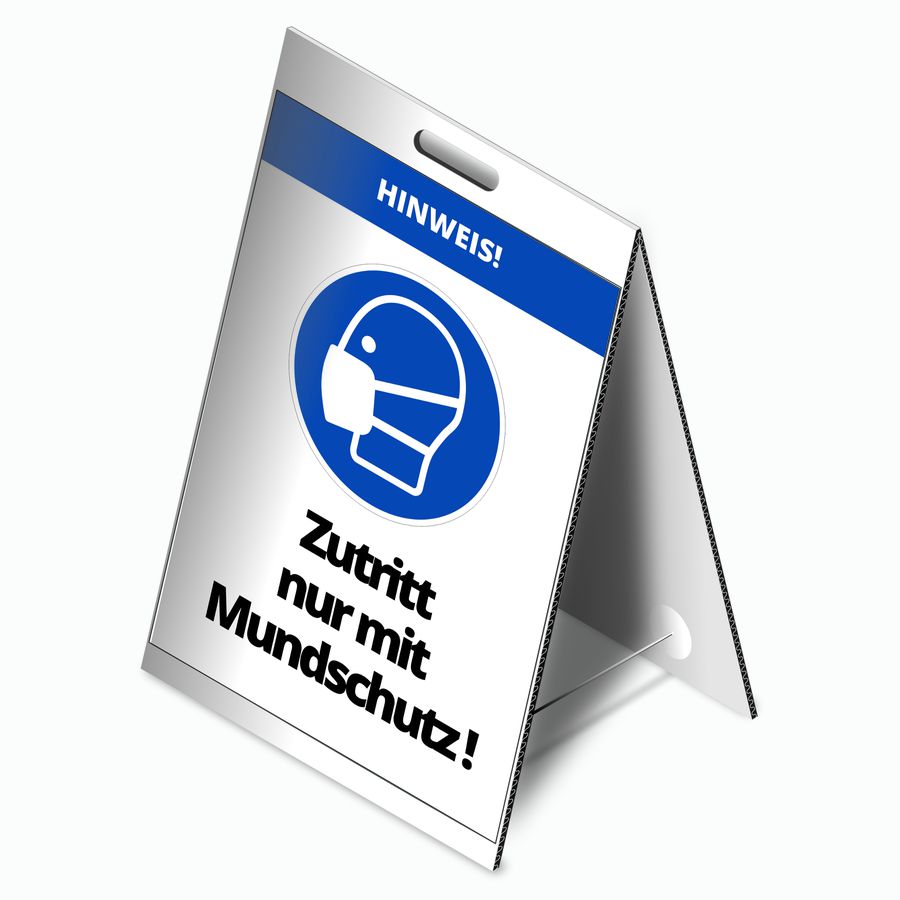 Visualizzazione del tetto -Zutritt nur mit Mundschutz