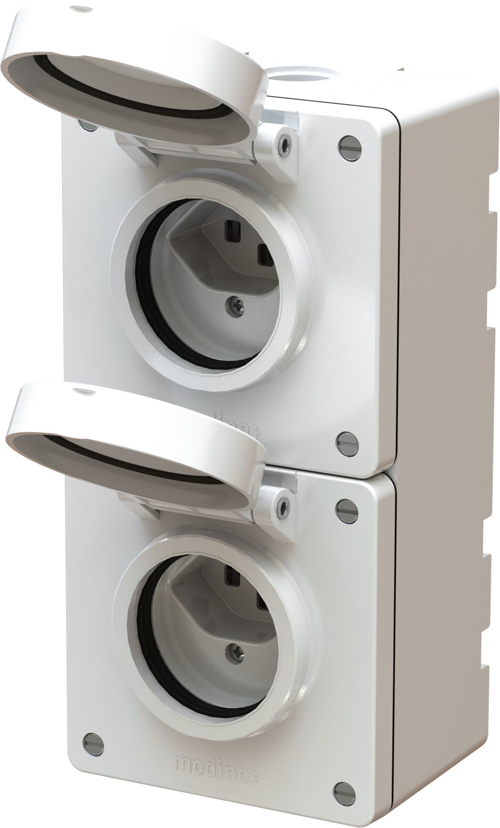 combinazione tipo 23 / tipo 23 dim.2x1 AP exo IP55 bianco