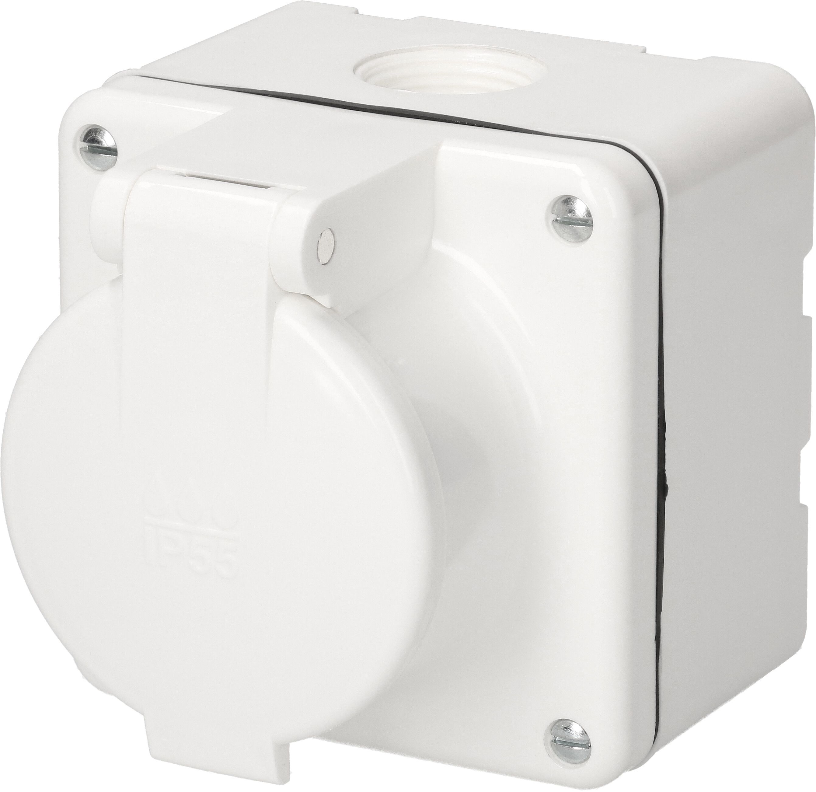 presa 1x tipo 15 dim.1x1 AP Mica Nass IP55 bianco