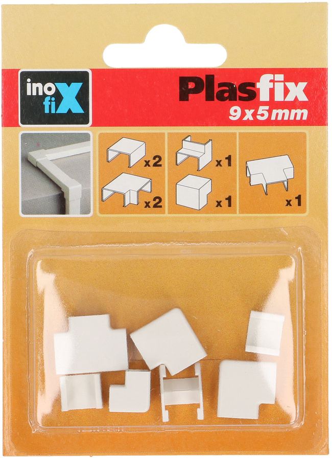 Raccords de goulotte 9x5mm blanc assorti 7 pcs.
