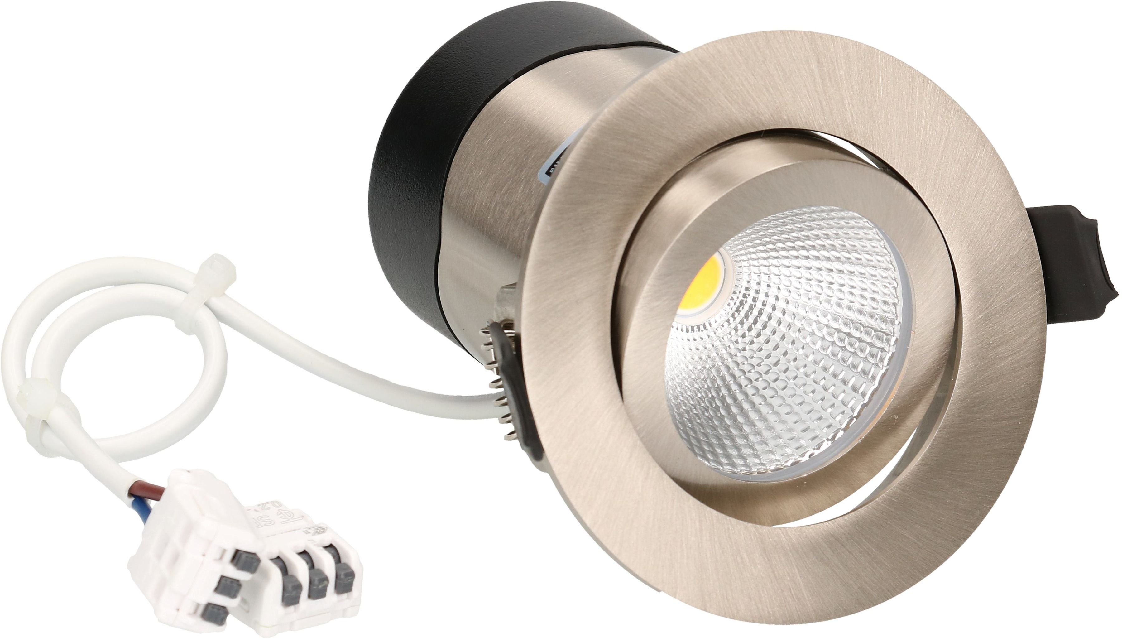 spot encastré à LED DISC 230 Ø68 nickel brossé 3000K 650lm 36°
