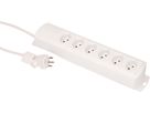 multiprise Prime Line 6x type 13 blanc aimant 3m clip-clap