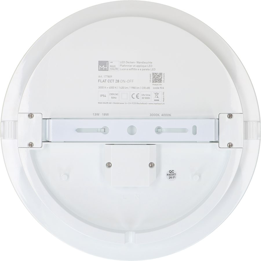 Deckenleuchte FLAT CCT 28 13/18W 1430/1980lm
