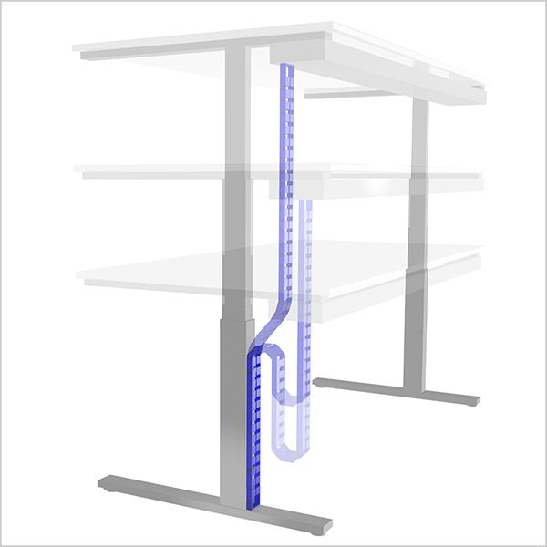 garniture serpentine de câble 1 Qube 1.27m noir RAL9005 aimant