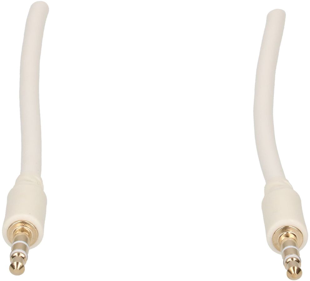 câble audio stéréo fiche jack 1.5m blanc