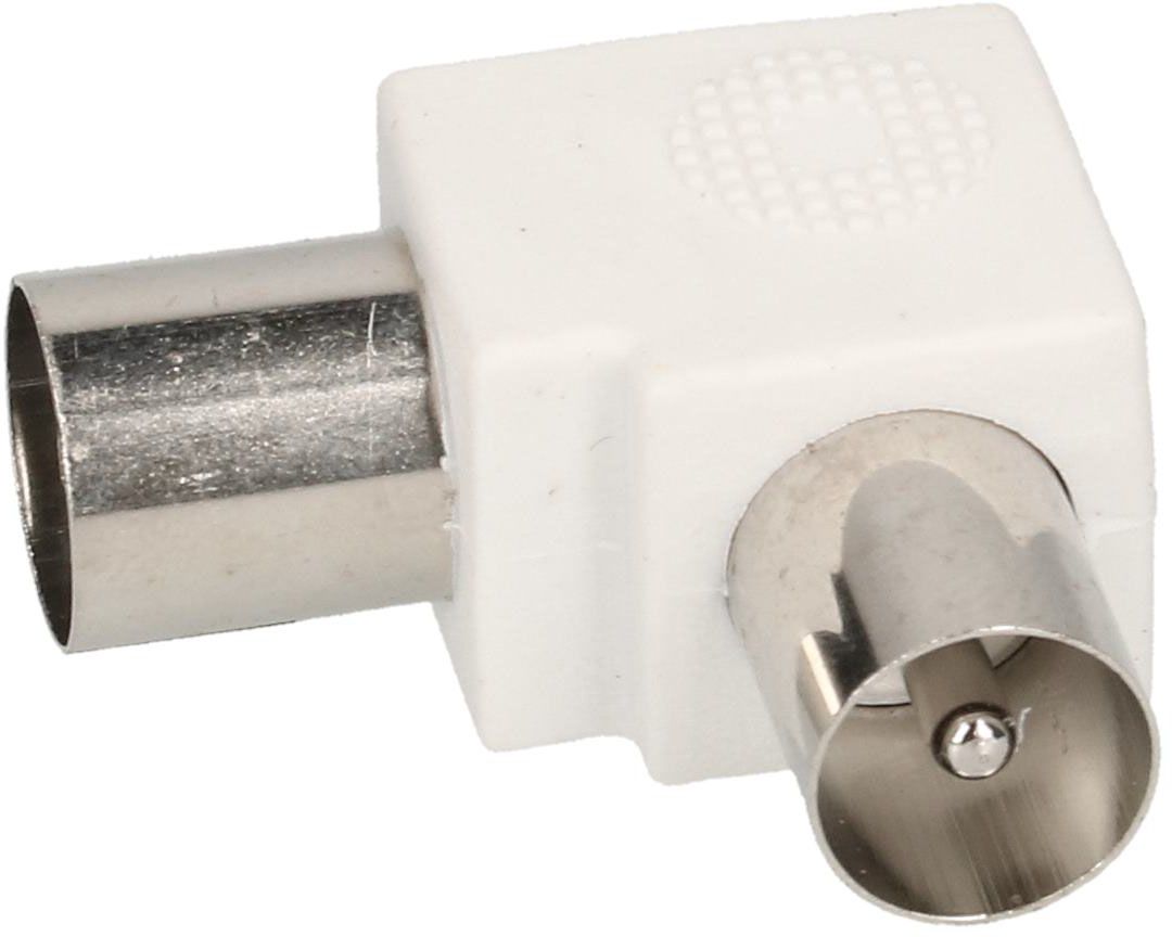 Adapteur équerre IEC 90° blanc