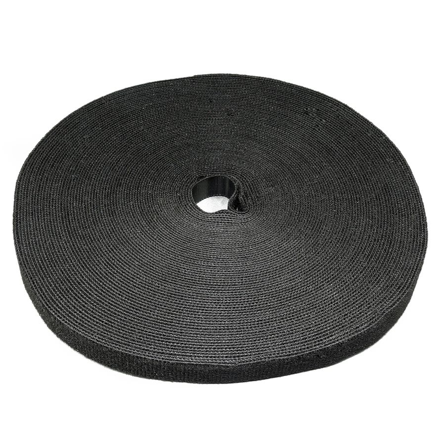 rouleau de velcro double face 25m noir