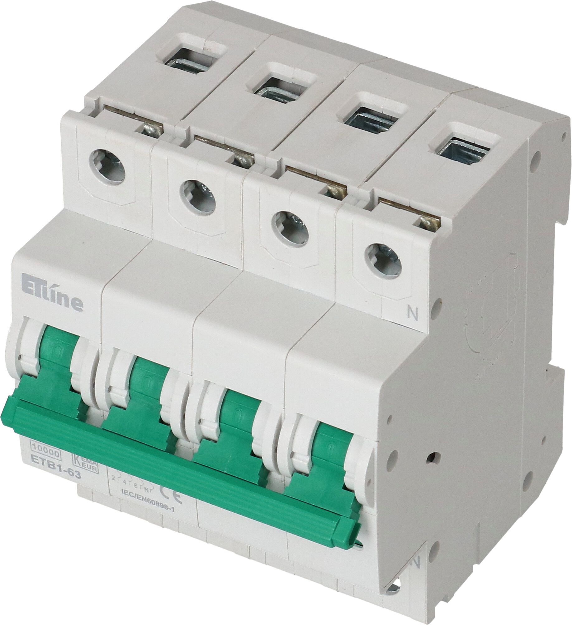 disjoncteur 3P+N C 10A 10kA